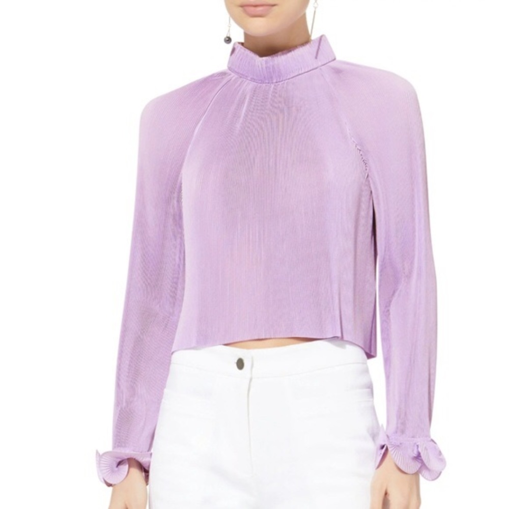 Tibi pleated top